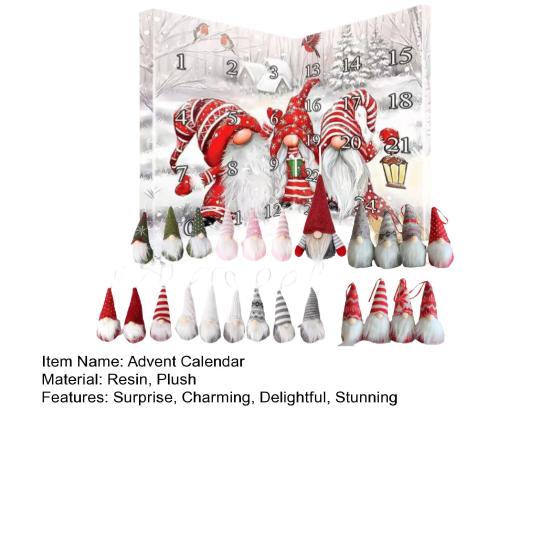 Gnomes Advent Calendar 2025 24 Days Christmas Countdown Calendar with Collectible Gnome Figures Surprise Gift for Home Decor