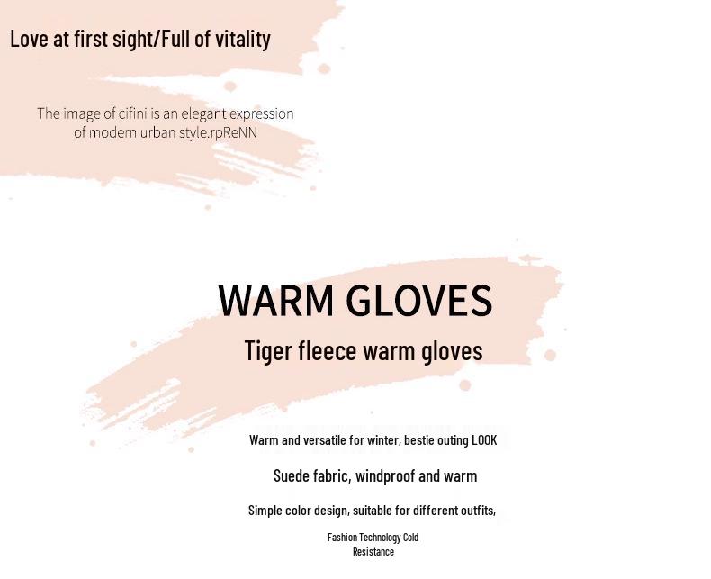 Women's Plush Suede Gloves: Warm, Touchscreen-Compatible for Winter Cycling, Driving & Skiing