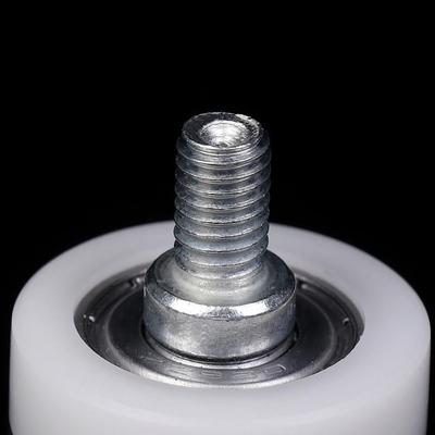 1Pcs With Screw Drawer Bearing Pulley Flat Nylon Metal Cabinet Moving Wheel M6 External Thread Sliding Door Roller Furniture
