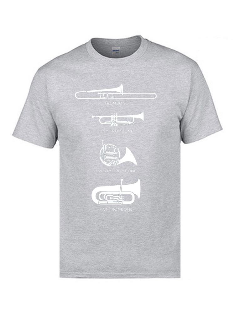 Symphony Music T Shirts Different Types Of Trombone Printed On T-Shirt New Arrival Park Tshirts Family Tee Shirt Father T Shirt