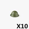 US Soviet British Soldier Figures Helmet M1ssh40 M3 Beret Military Accessories Building Blocks Toys For Children J004
