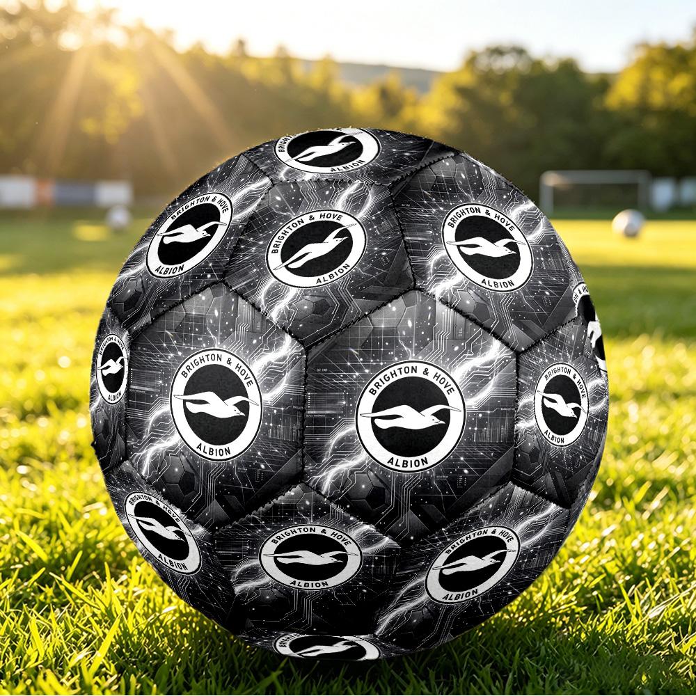 Brighton & Hove Albion FootballPrinted Size 5 Soccer Blbion Football, Anti Slip Adult Match Football Souvenir for Football Fans