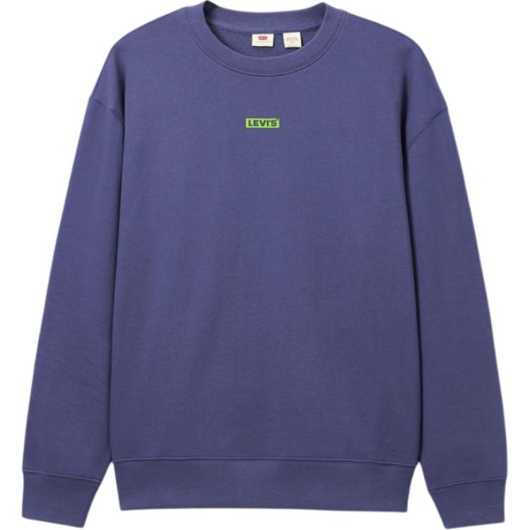 

Свитшот мужской Levis свободного кроя с принтом, рубчатым круглым вырезом и длинными рукавами, фиолетовый 0019C-0002 M
