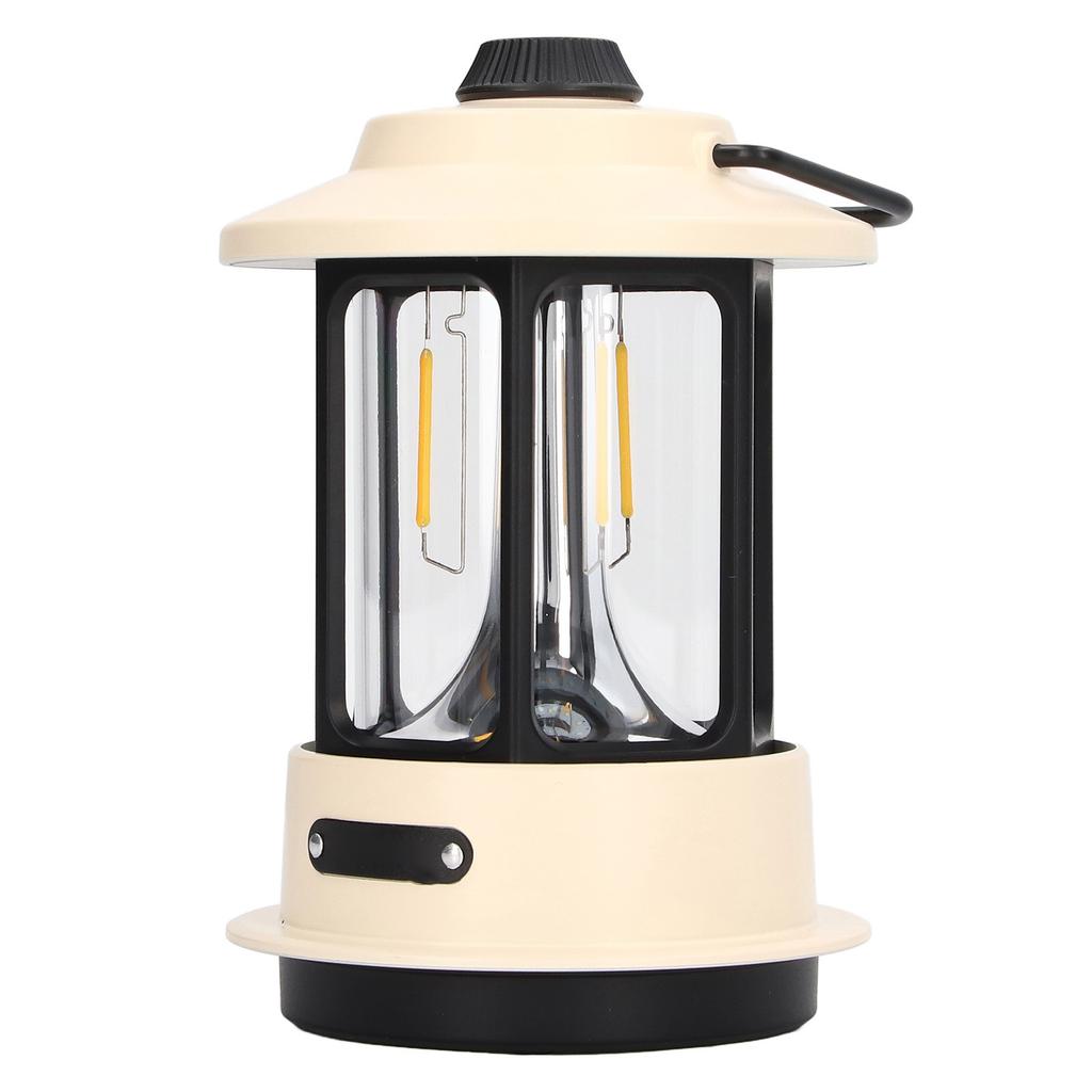 LED Camping Lantern 5‑170lm Waterproof Ergonomic Portable Camping Ambient Lantern with Metal Handle for Outdoor Milky