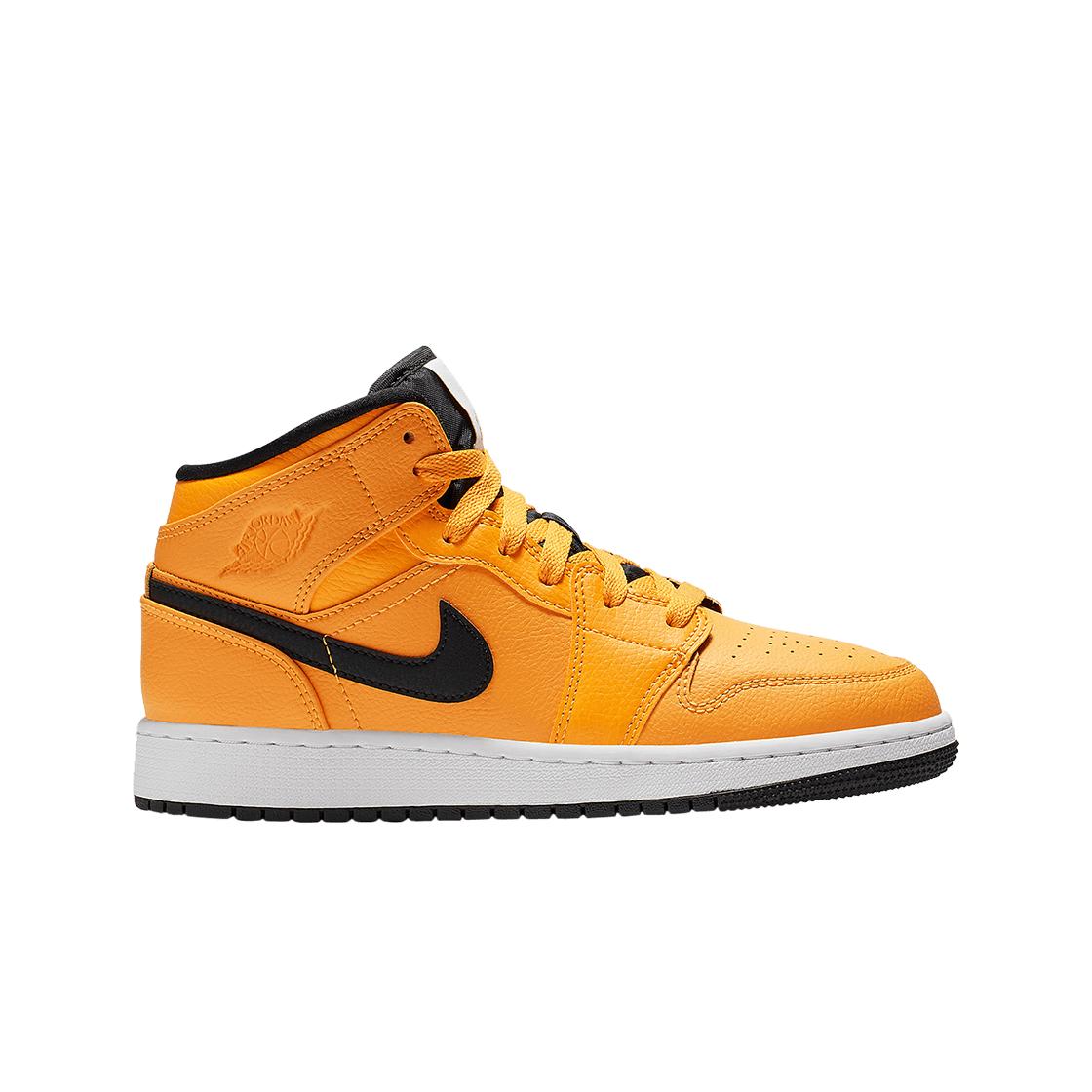 

Мужские кроссовки Jordan 1 Mid University Gold Black 554724-700