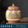Classical Ceramic Tea Pot Painted Pattern Sealed Storage Tank Home Porcelain Candy Nuts Coffee Beans Storage Bottle Home Decor