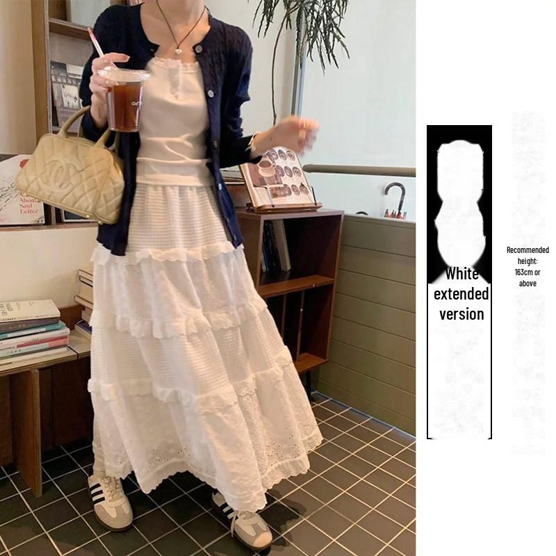 

Белая балетная юбка А-силуэта с высокой талией для женщин - Весна/Лето/Осень 2025 Small