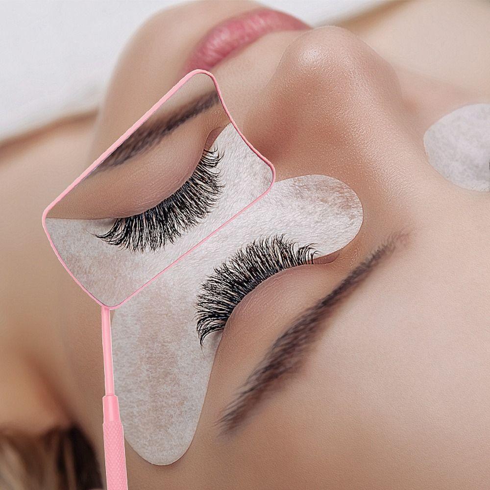 Fan Shaped Lash Lifting Mirror Hand Held Makeup Mirror Beauty Tools