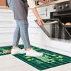 St. Patrick's Day Kitchen Rugs Sets of 2 Lucky Shamrock Gnomes Kitchen Mat St Patricks Day Floor Decorations Non Skid Washable Buffalo Plaid Mats for