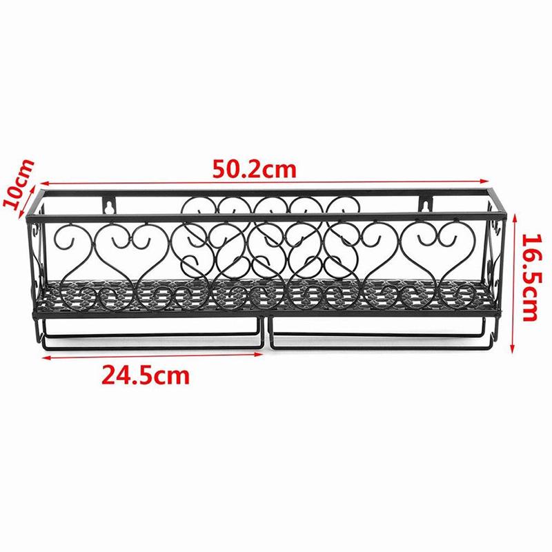Επιτοίχια Σιδερένια Ραφιέρα Κρασιού Θήκη Μπουκαλιών Ποτηριών Σαμπάνιας Ράφια Αξεσουάρ Μπαρ