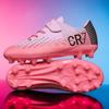 Scarpe da Calcio Giovanili Multicolore Co-branded CR7 - Tomaia in PU Resistente all'Usura, Design Avvolgente per Allenamento e Competizione