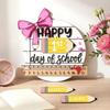 Classroom Decor Wooden Day of School Sign DIY Ornaments School Opening Decorations School Gift Photo Prop Classroom