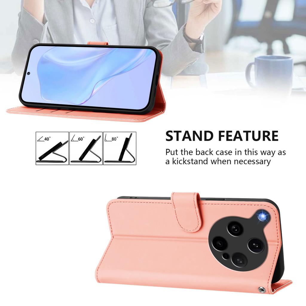 For Oppo Find X8 Ultra 5G Case Solid Color Wallet Leather Phone Cover with Strap