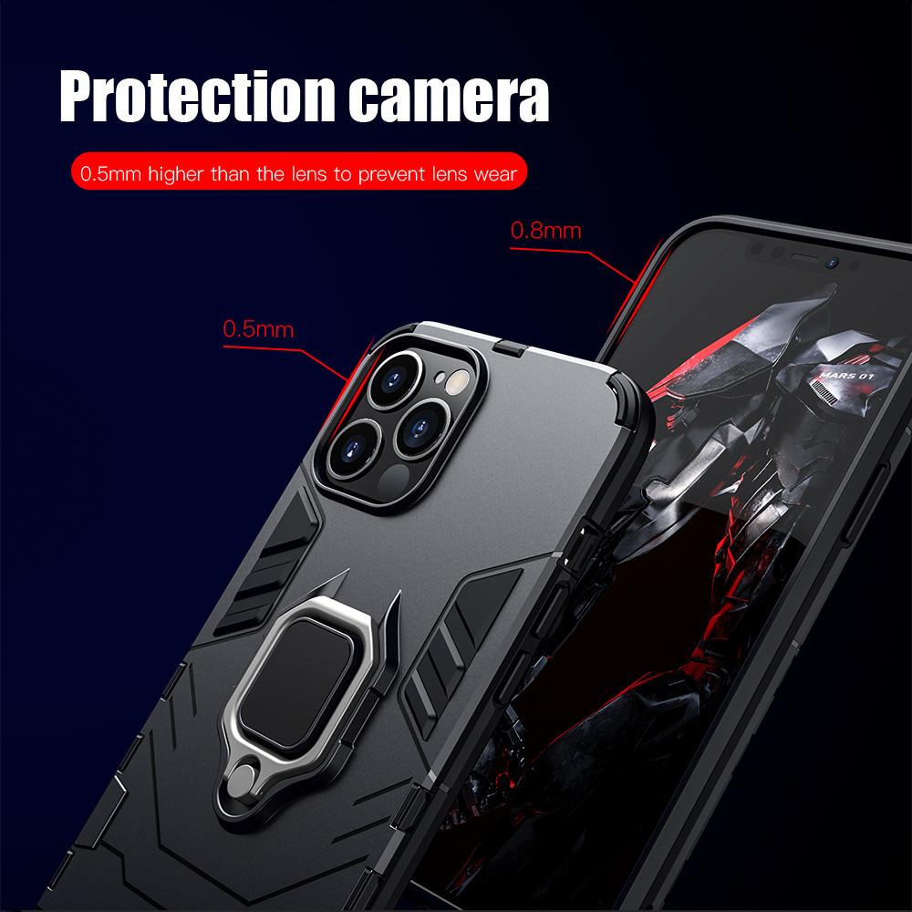 Case for iPhone 16 15 14 13 12 Pro Max 11 Military Grade Protection Built-in Kickstand Dual-Layer Heavy Duty TPU+PC Shockproof Phone Case