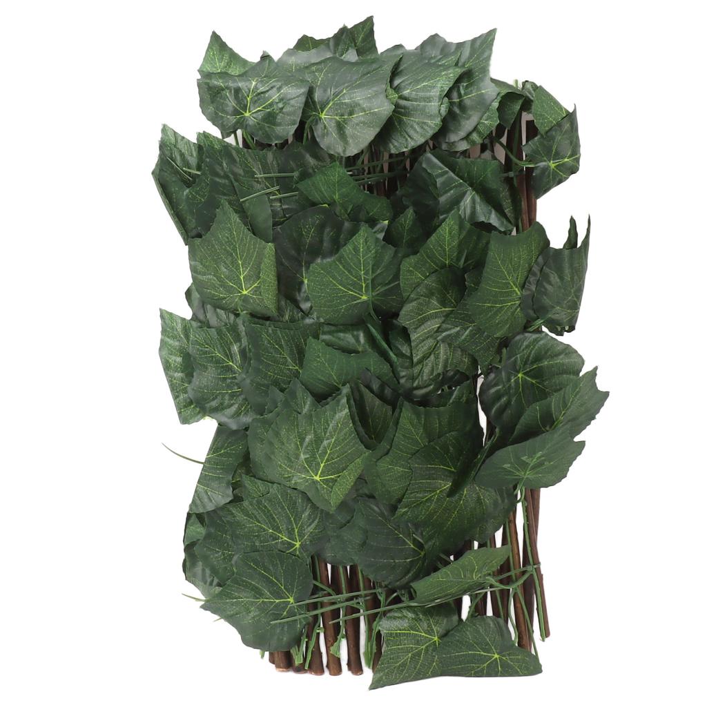 Artificial Hedges Fence Simulation Expandable Sun Protection Waterproof Artificial Topiary Hedge Plant for Garden Grape Leaves