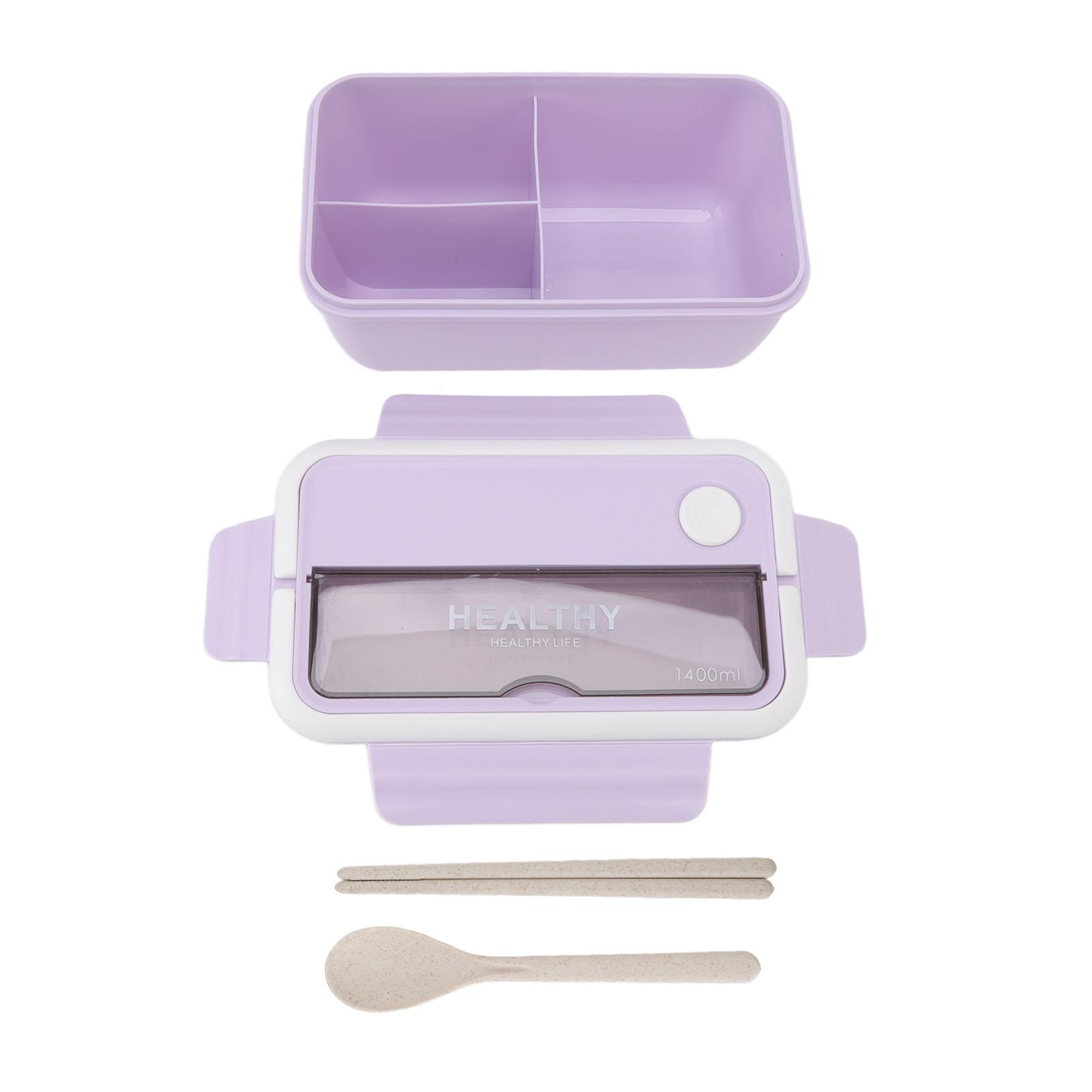 

1400 мл Bento Box портативный с разделителем большой емкости безопасный для микроволновой печи японский контейнер для обеда фиолетовый