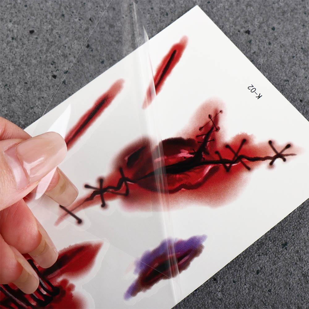 Realist cicatrice păianjen design tatuaje temporare autocolante tatuaj body art autocolante face patch