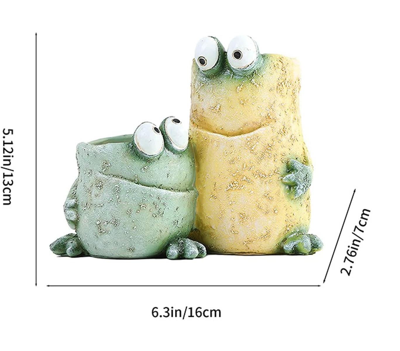 

Cartoon Frog Flower Container Cute Frog Succulent Pot Small Frog Planter Ornament for Indoor Plants