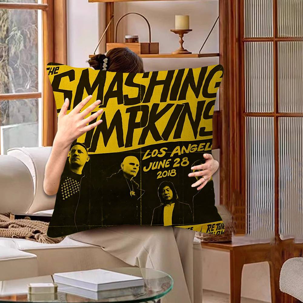Classic Band The S-smashing P-pumpkins Band 45*45cm Cushion Cover Pillow Cover Decor Pillowcase Home Pillowcase 12x12Inch