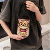 BEIBAOBAO Cute Cartoon Bear Mobile Phone Bag 2026 New Style Women's Change Bag Fashionable High-end PU Shoulder Messenger Bag Female Mini Small Wallet