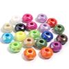 20pcs/lot Acrylic Big Hole Beads Colorful Abacus Shape Loose Spacer Beads For DIY Handmade Bracelet Earrings Jewelry Accessories