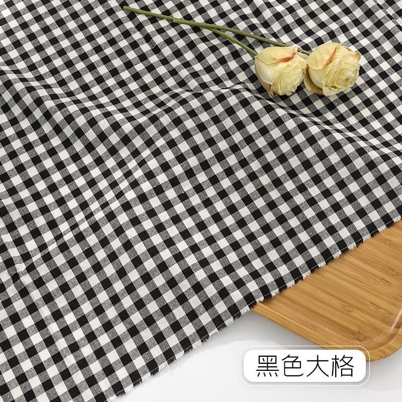 145x50cm Pure Cotton Plaid Fabric For Women's Dresses, Shirts, Tablecloths, Home Decoration Handmade DIY Fabric TJ7400