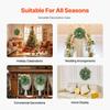 VEVOR Artificial Decorative Wreath, 26 In, Green, Decorated with Eucalyptus Leaves, Berries, Thorny Stems