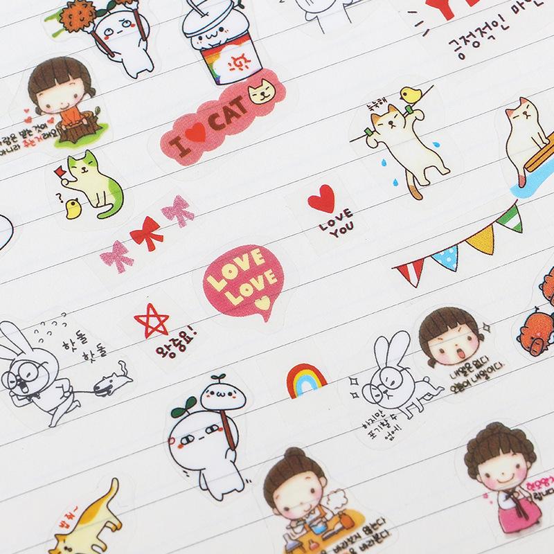 6sheets /Bag Cute Cartoon Children Stickers Transparent Pvc Stickers Waterproof Stickers Creative Bagged Animal World Stickers