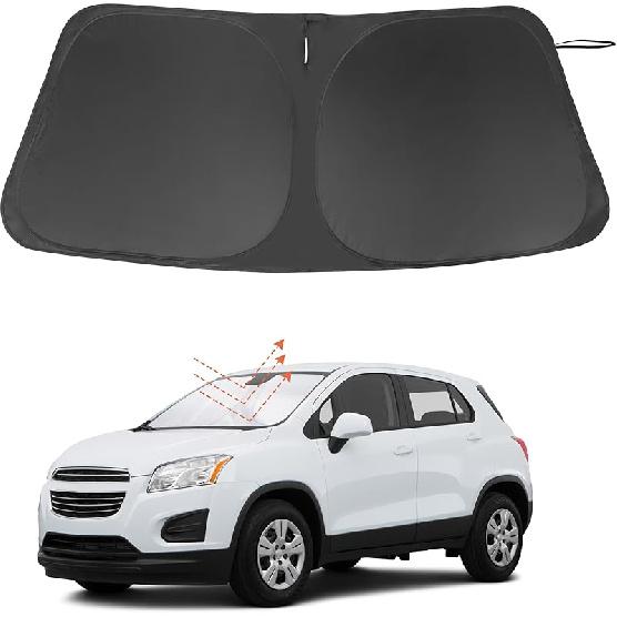 TINGLU Sun Shade For Tesla Model X Tesla X 2016-2024 2025 Accessories Windshield Sun Shade Window Shade UV Rays Protection Sun Visor Cover With