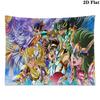 Anime Saint Seiya Wall Tapestry Aesthetic Wall Hanging Printed Fabric Blanket Decorative Tapestries for Bedroom Living Room Home Decor