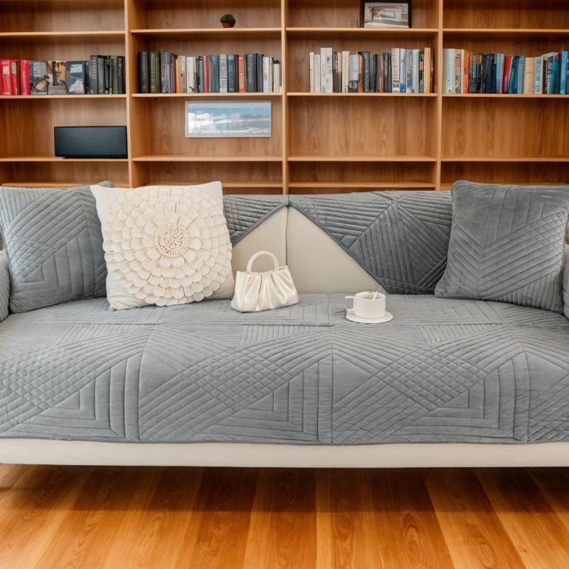 1 Piece Plain Sofa Cushion Cover Couch Towel Anti-Slip Cat-Scratch-Proof All Season Universal Sofa Cushion Cover For Lounge