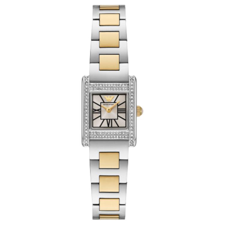 Emporio Armani Two-Hand Gold-Tone Stainless Steel Watch AR11704 Gray Dial