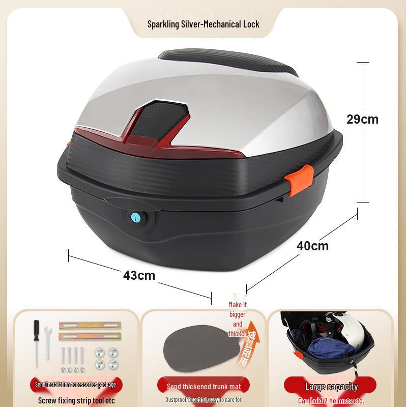 Electric Car & Motorcycle Large Trunk Box - Anti-Shake Universal Storage for Electric Bicycles