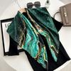 LargeSize Square Scarf, Women'sSummer SunProtection Silk Scarf, Printed Design Summer Pattern,Luxury 90x90cm