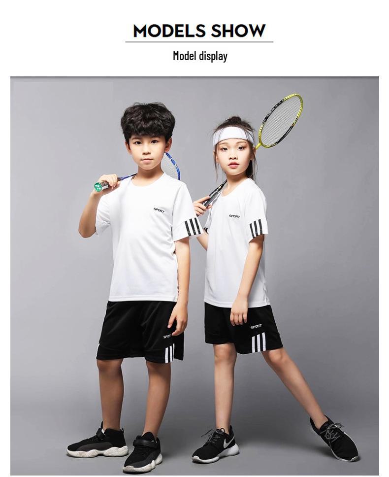 Boys' Summer Quick-Dry Shorts Set with T-Shirt - Sports Casual Outfit