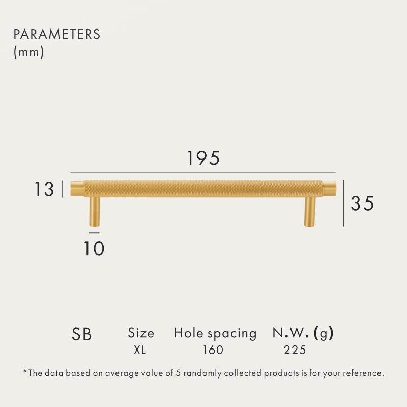 Dooroom Brass Furniture Handles Modern Knurled Antique Brass Cupboard Wardrobe Dresser Shoe Box Drawer Cabinet Knobs T-Bar