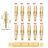 Pack of 10pcs Motorcycle Carburetor Main Jets Slow Pilot Jets M4 M5 6mm Thread for PWK Keihin OKO CVK Carb Set Injector Nozzle