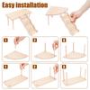 Wooden Hamster Ladder Platform Jumping Board Playground Hamster Climbing Stairs Toy Cage Accessories for Gerbils Small Pets