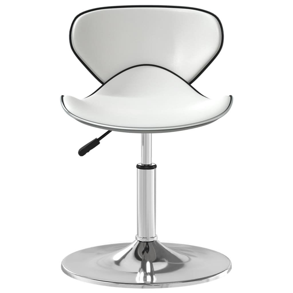 Vidaxl Bar Stool, White, Upholstered In Faux Leather