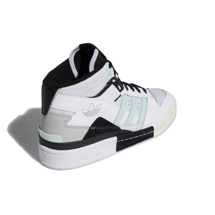 Adidas Forum Exhibit Mid Weiß Halo Mint Unisex Sneaker Wolkenweiß Grau-Zwei GZ5388
