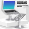 Portable Foldable Tablets Holder Aluminum Alloy with Height Adjustment and Full Rotations for Easy Travel Storage and Stability