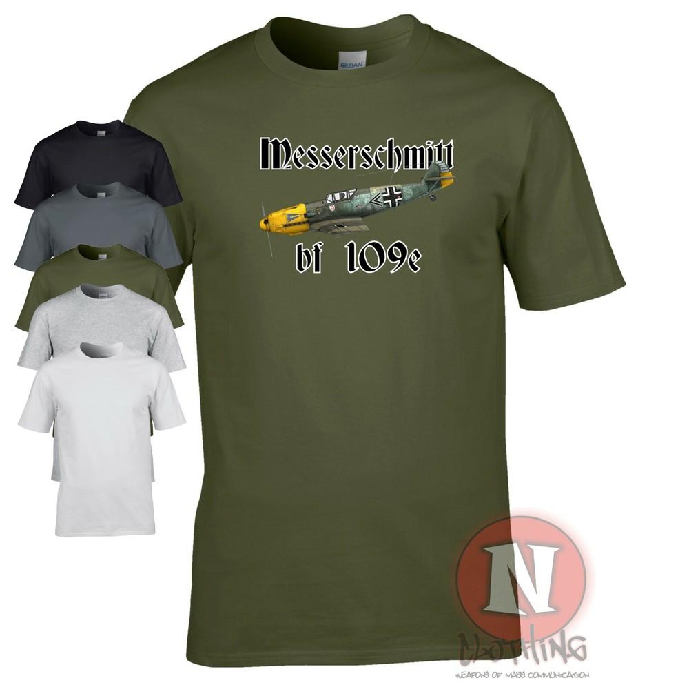Messerschmitt Bf 109 T-Shirt Allemand Guerre Mondiale 2 Fighter Avion Luftwaffe