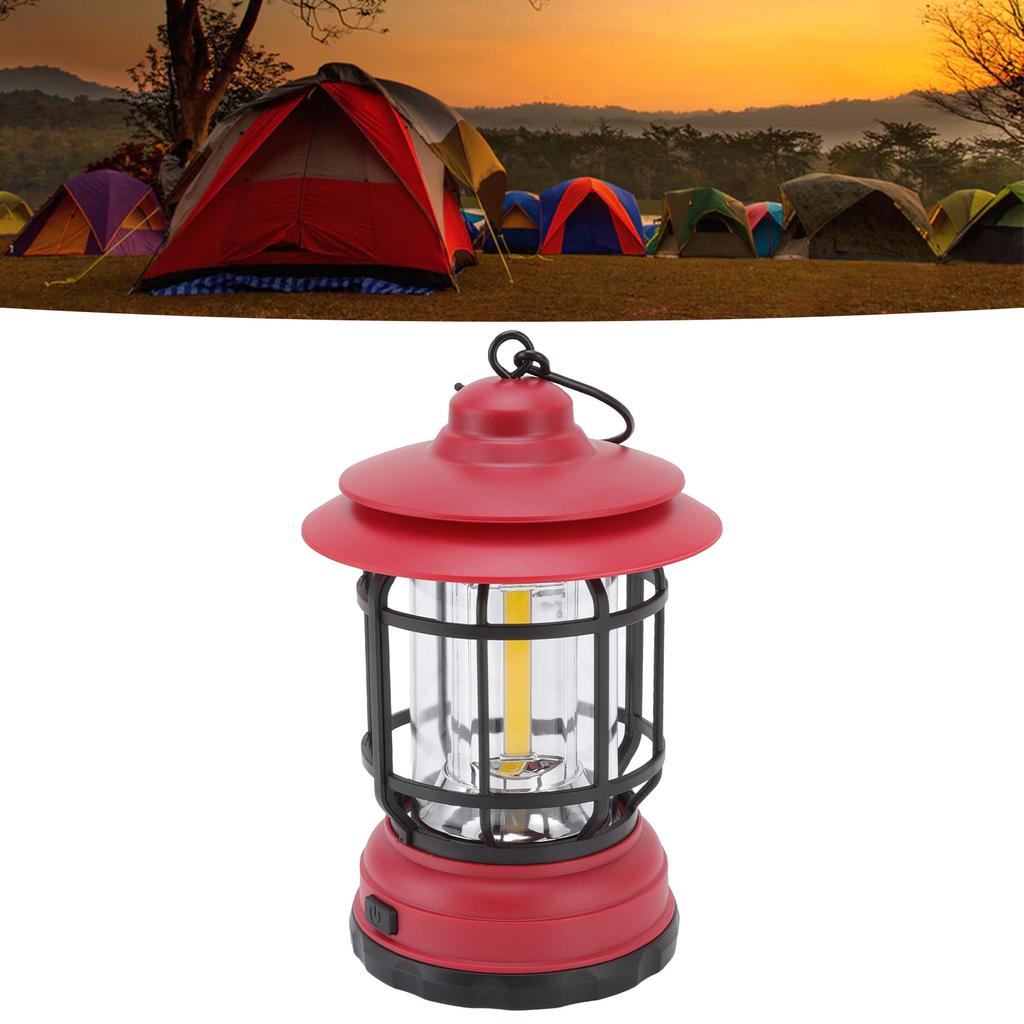 Camping Lantern Portable Outdoor LED Camping Tent Lantern Multifunctional Retro Hanging COB Emergency Portable Light