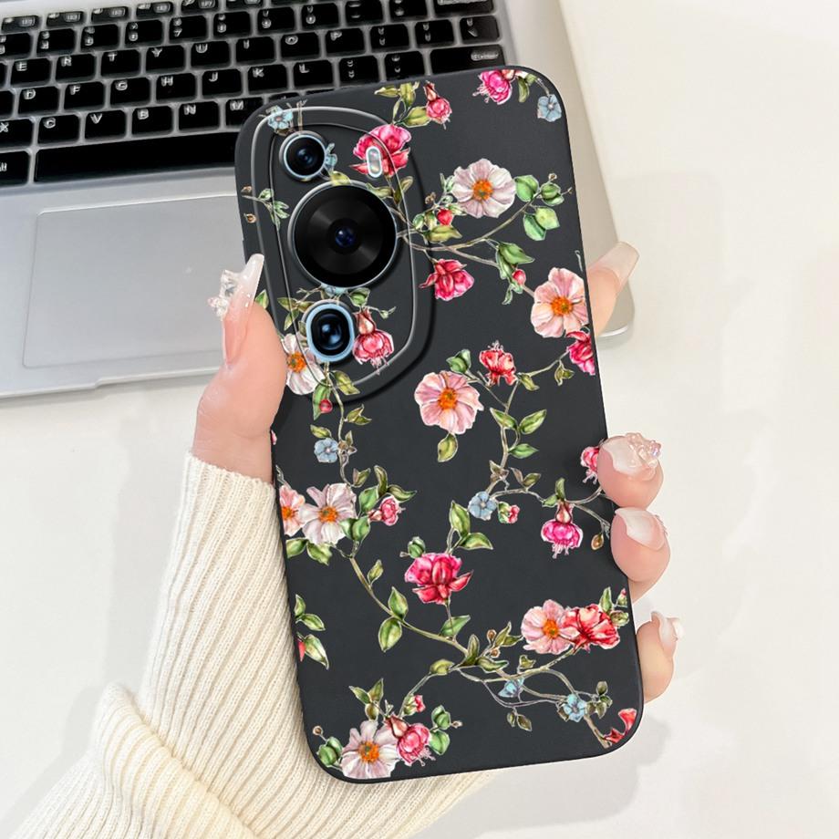 For Huawei P60 Art P60 Pro HuaweiP60 Case Cover Soft Silicone TPU Flower Butterfly Girly Fashion Painting Bumper Fundas