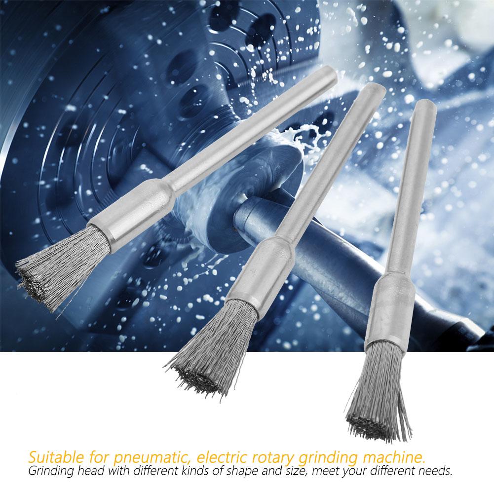15PCS Mini Steel Wire Brush Polishing Wheel for Grinder Rotary Tool (3*5mm)