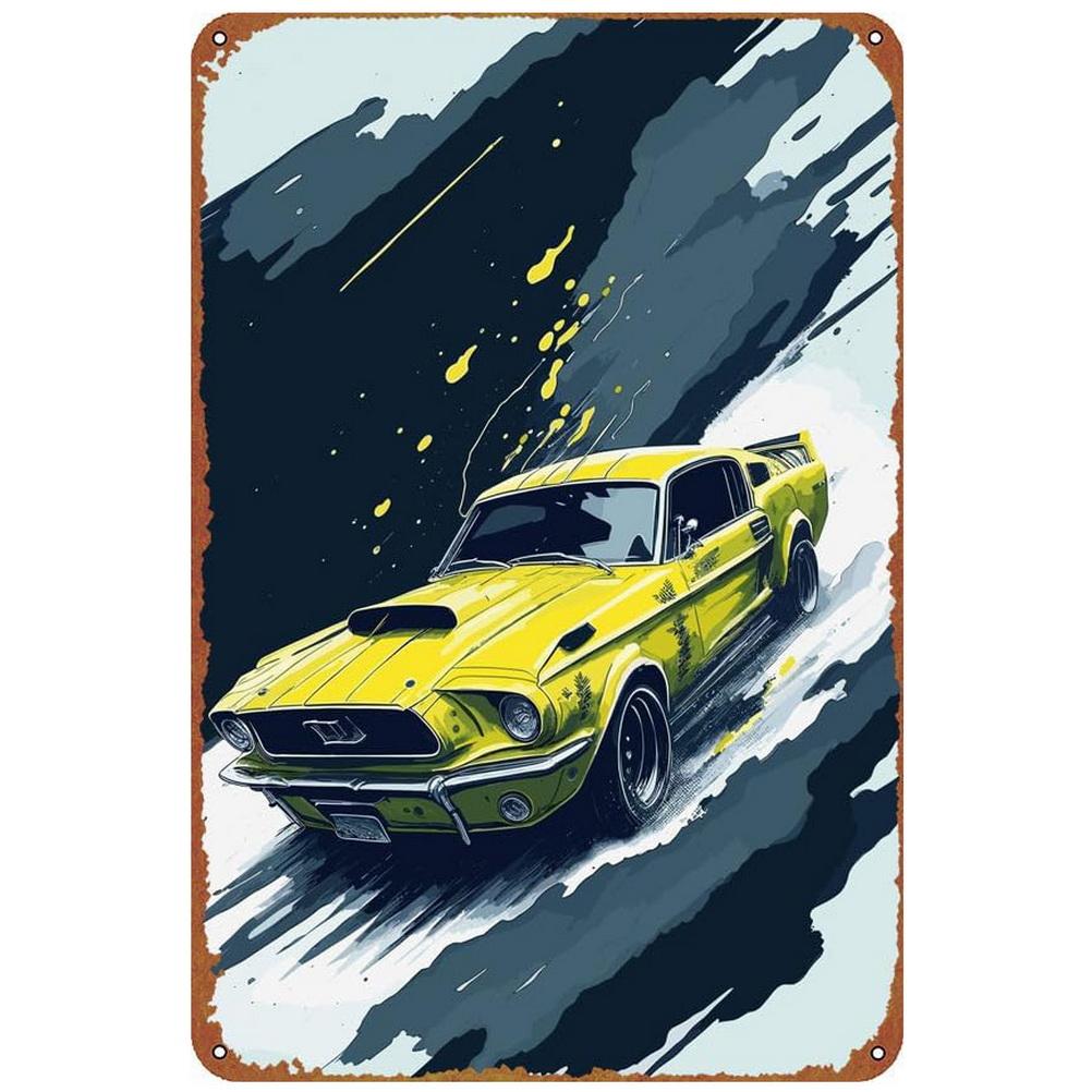 Metal Tin Signs Plaque Old Classic Cars Wall Decoration Vintage Art Posters Iron Painting for Man Cave Home Cafe Garage Club Bar