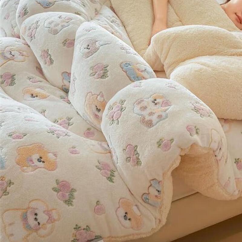 OEING Thick Warm Double-Sided Fleece Duvet Insert 180x220cm