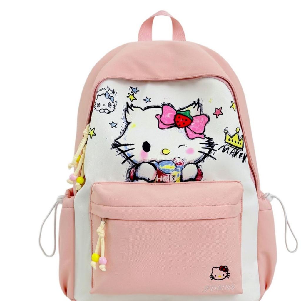 Schoolbag1011 new graffiti hellokitty schoolbag girl heart sweet sister backpack junior high school large capacity backpack