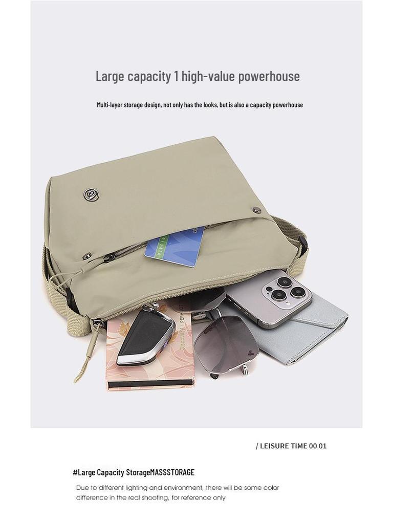 Women's Casual Nylon Crossbody Bag: Large Capacity, Lightweight, Versatile for Travel and Commuting.
