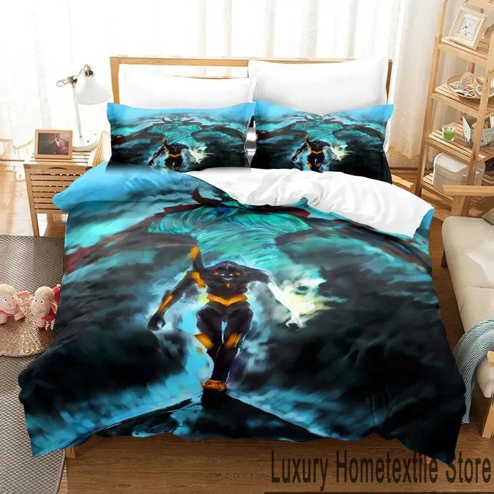 Anime Tengen Toppa Gurren Lagann Bedding Set Duvet Cover Bed Set Quilt Cover Pillowcase Comforter King Queen Size Boys Adult